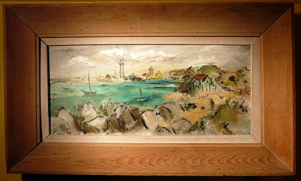 Edward Rosenfeld (American (1906-1983) Oil on masonite, Landscape